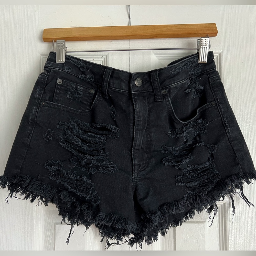 American Eagle Vintage High Rise Festival Shorts in Black